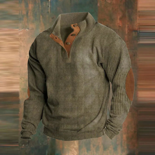 Sudadera de lujo con cuello alto y mangas largas