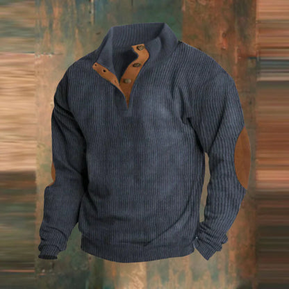 Sudadera de lujo con cuello alto y mangas largas